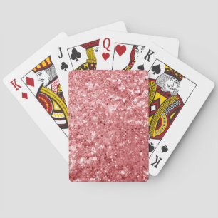 Glamourous Sparkly Pink Glitter Playing Cards