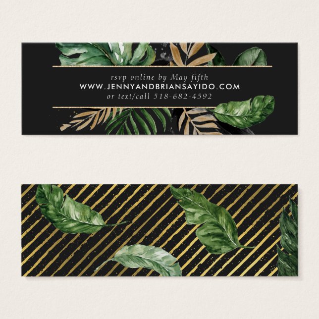Glamourous Summer Greenery | Wedding Website RSVP (Front & Back)