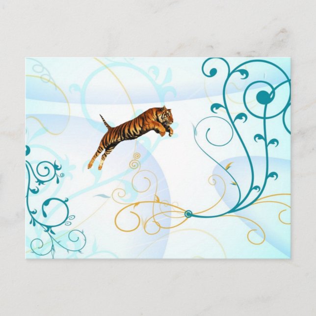 Glamourous tiger postcard (Front)