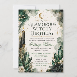 Glamourous Witchy Birthday Invitation