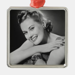 Glamourous Woman Metal Tree Decoration