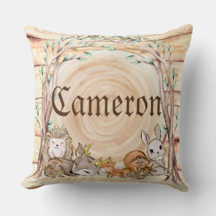 Glamourous Woodland Baby Animals Cushion