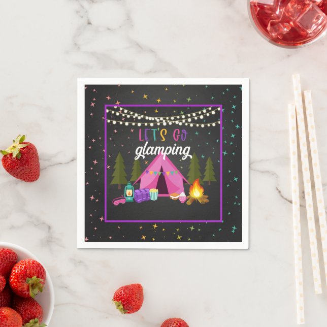 Glamping Birthday Party Napkin (Insitu)