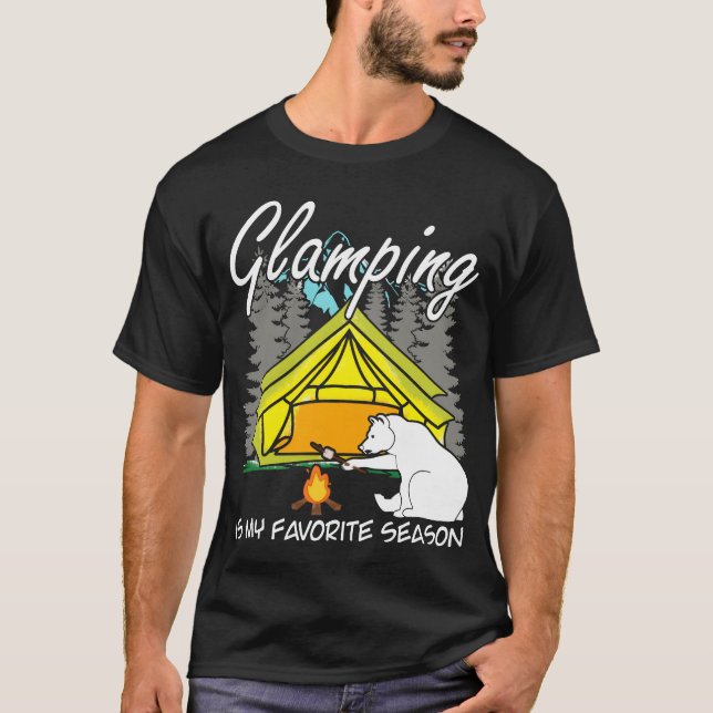 Glamping Camping Camper Hikingent family T-Shirt (Front)