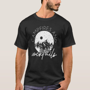 Glamping  Camping Campfires And Cocktails For Wome T-Shirt