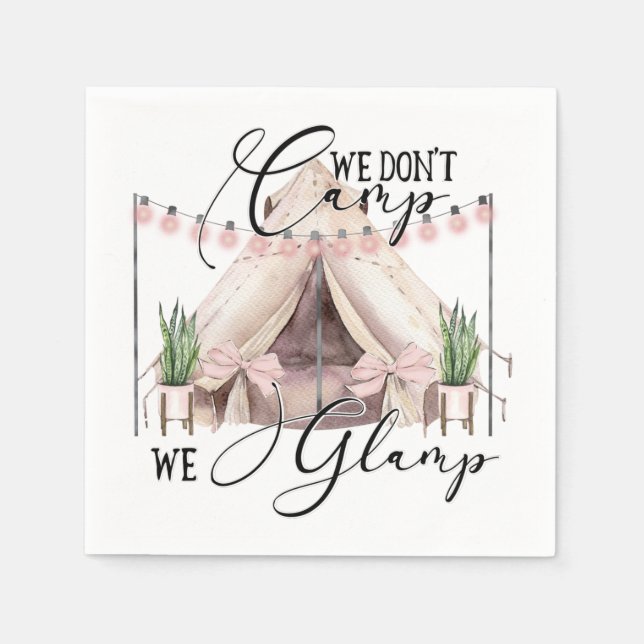 Glamping  Camping  Napkin (Front)