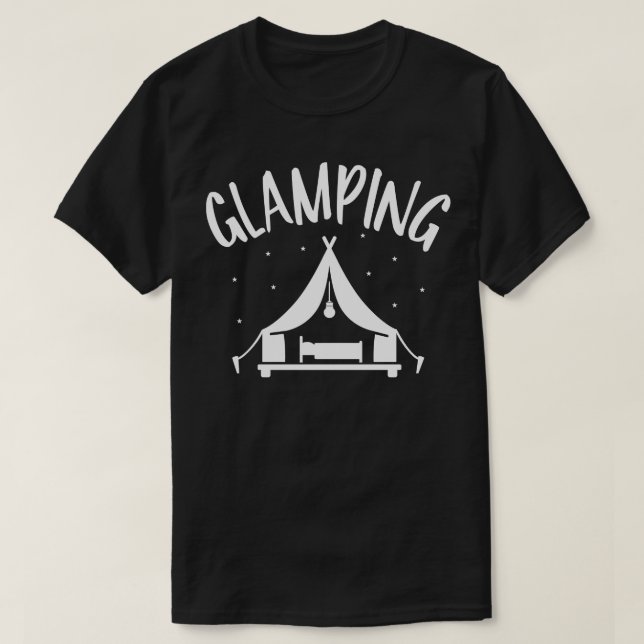 Glamping camping tent T-Shirt (Design Front)