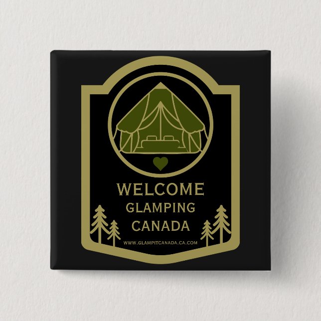 Glamping Canada Business 15 Cm Square Badge (Front)