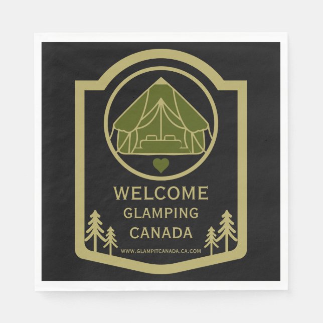 Glamping Canada Business Napkin (Front)