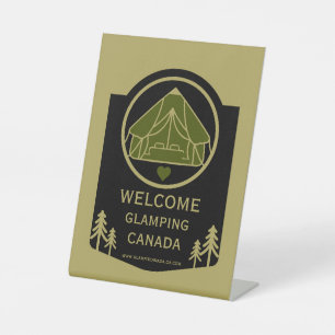 Glamping Canada Business Pedestal Sign