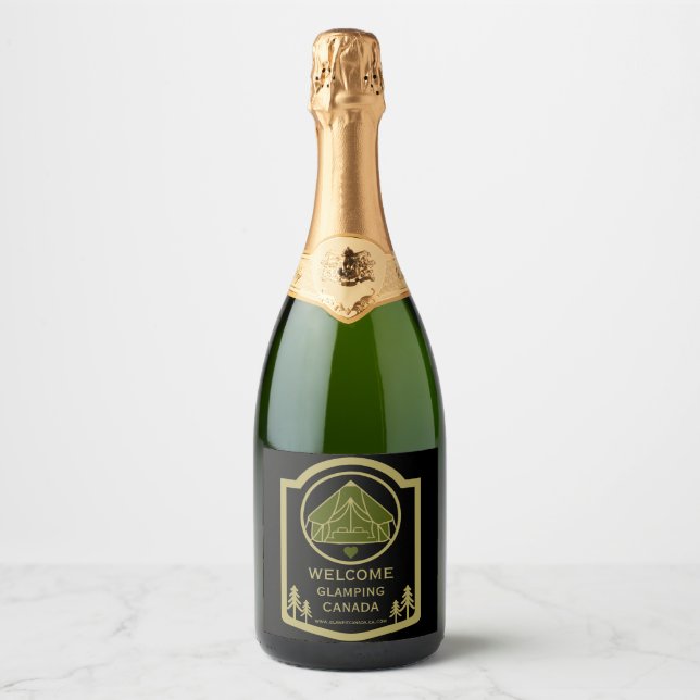 Glamping Canada Business Sparkling Wine Label (Front)