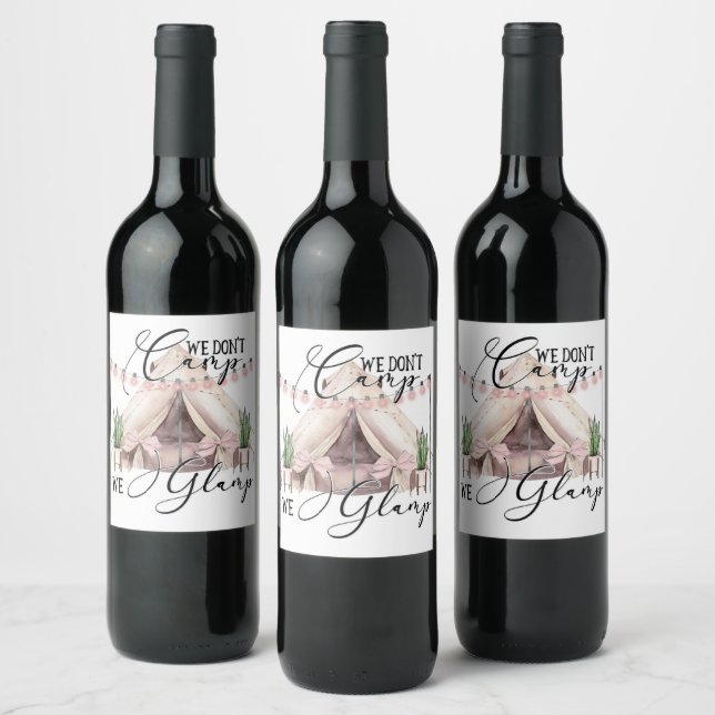 Glamping  classic round sticker (Bottles)