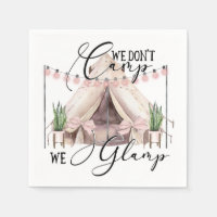 Glamping  classic round sticker