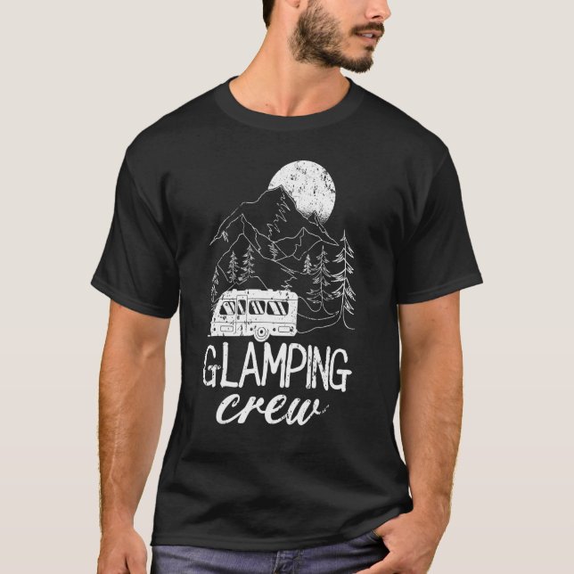 Glamping Crew Luxury Camping Trip Matching Family  T-Shirt (Front)