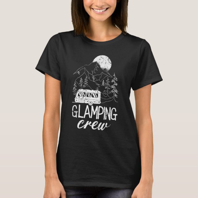 Glamping Crew Luxury Camping Trip Matching Family  T-Shirt (Front)