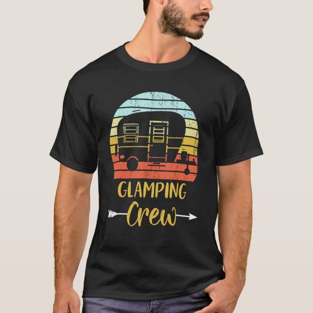 Glamping Crew  Matching Family Girls Camping Trip T-Shirt (Front)