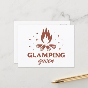 Glamping girls trip funny camping boho aesthetic postcard