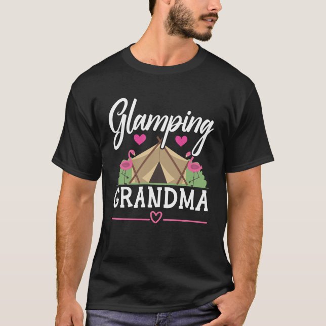 Glamping Grandma Grandmother Granny Grandparents D T-Shirt (Front)