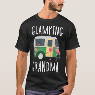 Glamping Grandma Pink Flamingo Camping Mother's Da T-Shirt