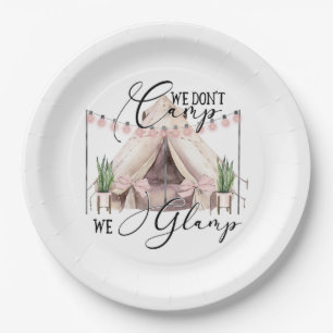 Glamping  Party Paper Plate