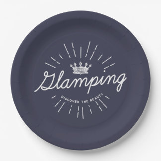 Glamping Queen Dark Colour Paper Plate