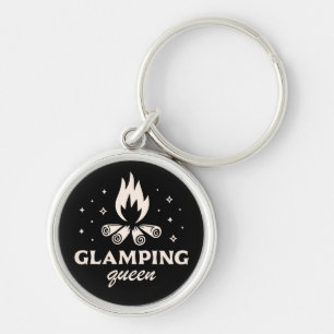 Glamping queen girl glamper black aesthetic funny key ring