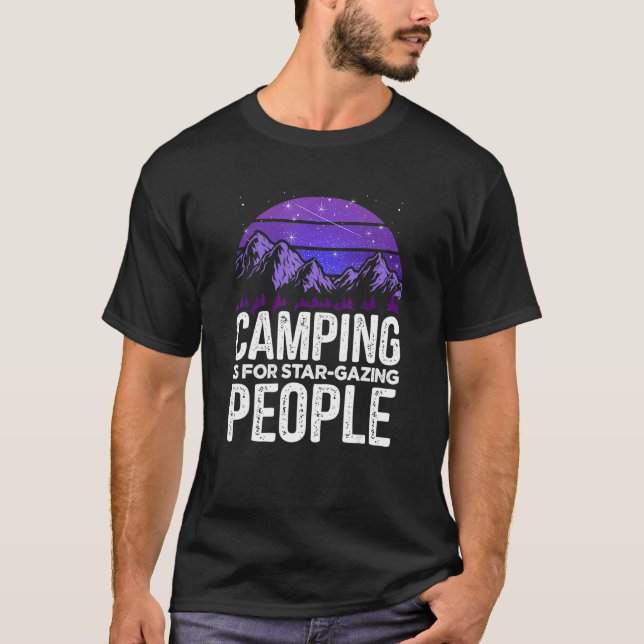 Glamping Tent Camper Clothing Outside Wildlife  Ca T-Shirt (Front)