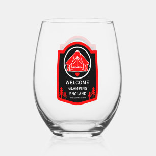 Glamping United Kingdom Business Stemless Wine Glass