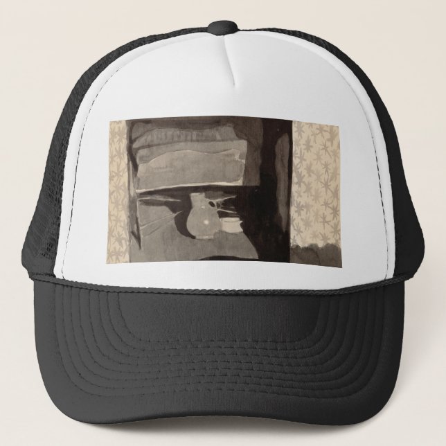 Glance into a bedroom (1908) by paul klee trucker hat (Front)