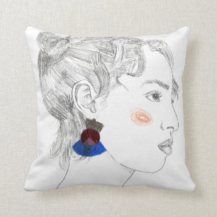 Glance Sketch - Portrait Cushion