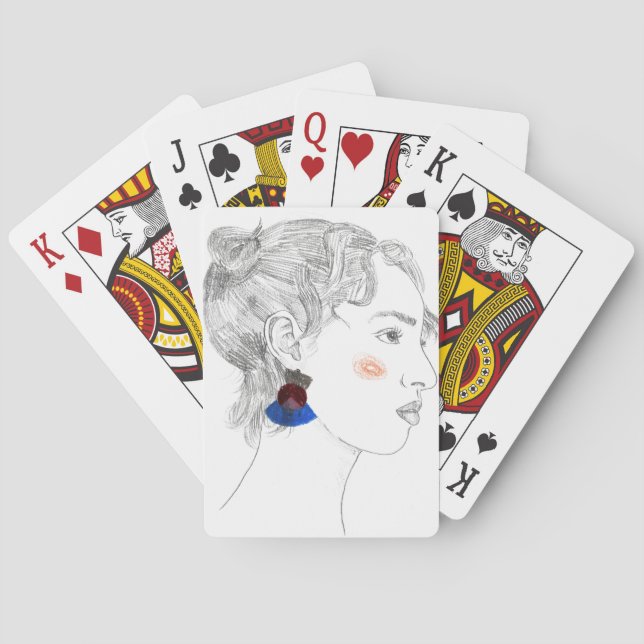 Glance Sketch - Portrait Playing Cards (Back)