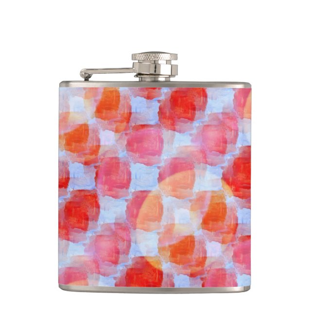 Glare from design texture background hip flask (Front)