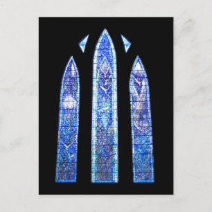 Glasgow cathedral church window postcard