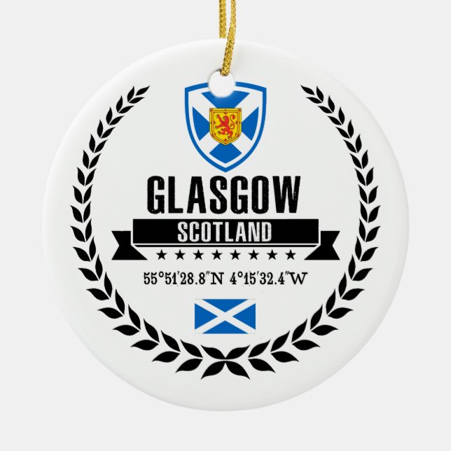 Glasgow Ceramic Tree Decoration (Front)