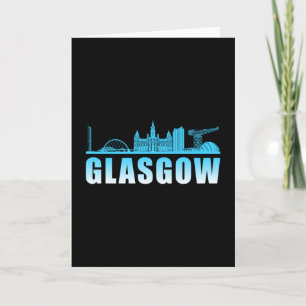 Glasgow City Cityscape Skyline Trip Funny Gift Card