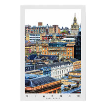Glasgow city scene poster