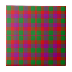 Glasgow Clan Hunting Tartan Plaid Ceramic Tile