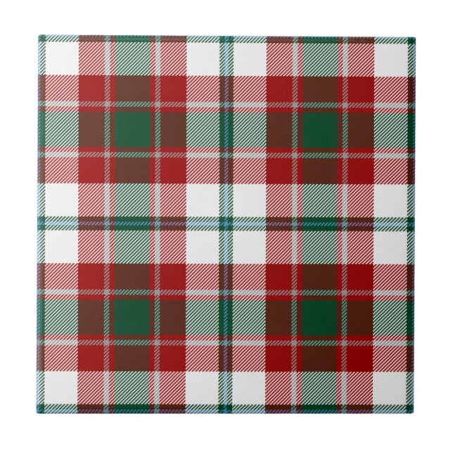 Glasgow Clan Hunting Tartan Plaid Ceramic Tile (Front)