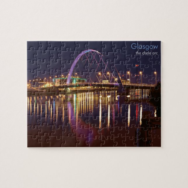 Glasgow Clyde Arc at Night Jigsaw Puzzle (Horizontal)