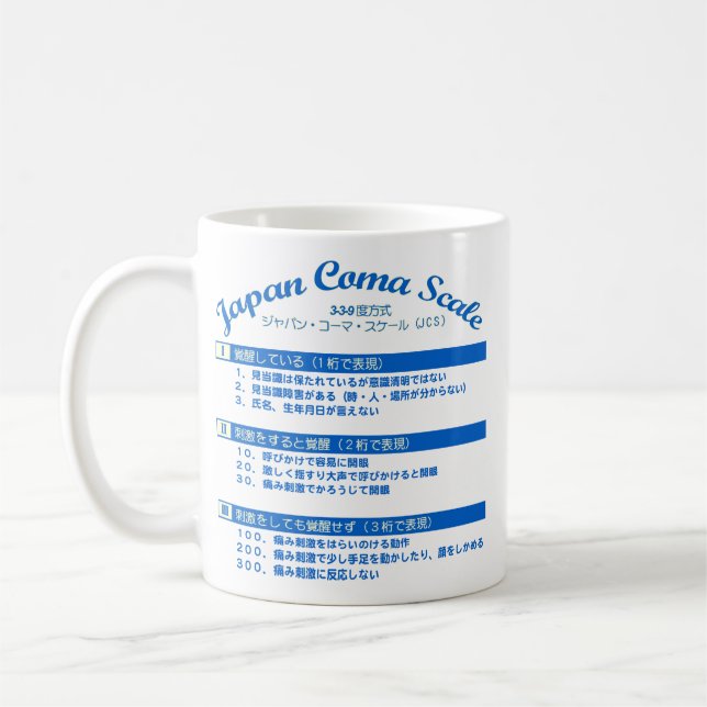 Glasgow Coma Scale & Japan coma scale Coffee Mug (Left)
