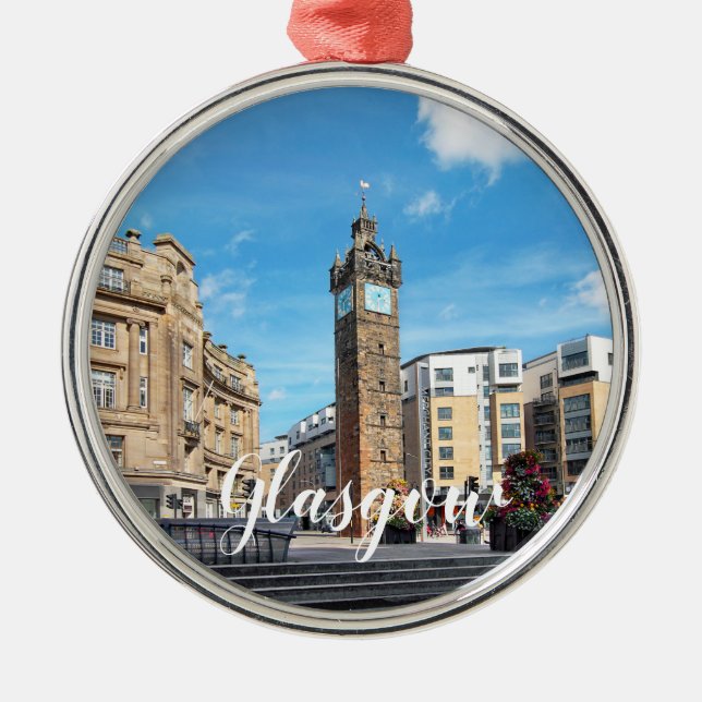 Glasgow  Customise Product Metal Tree Decoration (Front)