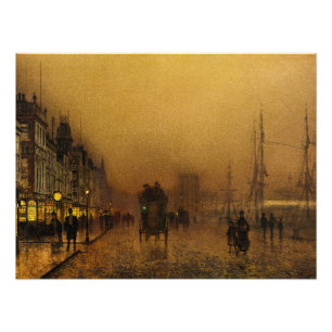 Glasgow Docks, 1880 by John Atkinson Grimshaw Photo Print