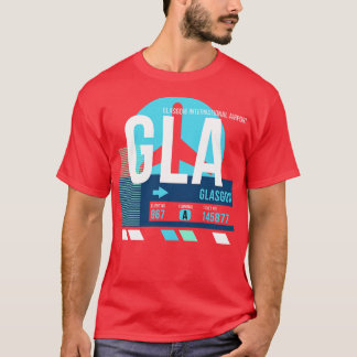 Glasgow GLA Airport Code Baggage Tag T-Shirt
