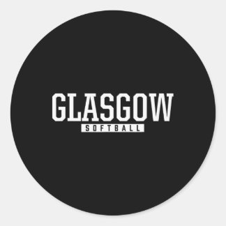 Glasgow High School Softll Classic Round Sticker