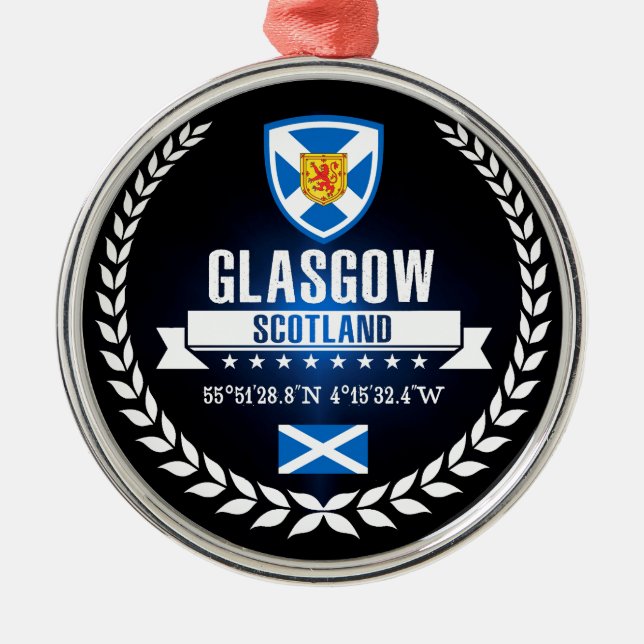 Glasgow Metal Ornament (Front)
