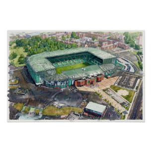 Glasgow Parkhead Football Stadium Poster