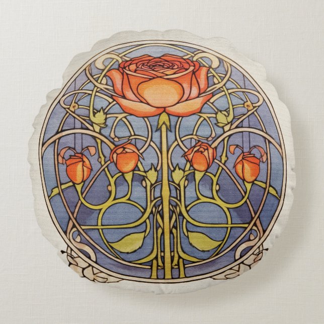 Glasgow Rose Round Cushion (Front)