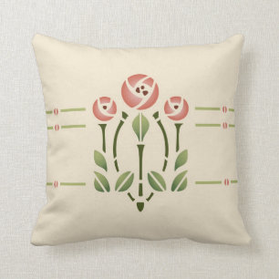 Glasgow Rose Stencil #2 Cushion