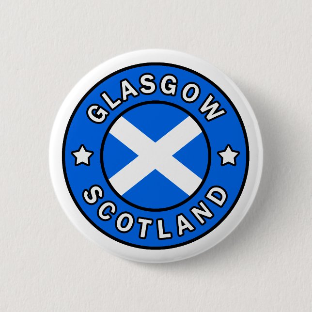 Glasgow Scotland button (Front)