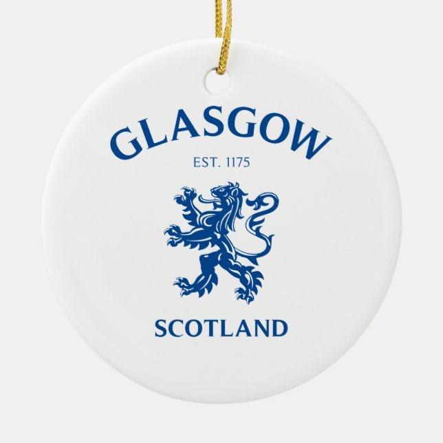 GLASGOW, SCOTLAND CERAMIC ORNAMENT (Front)